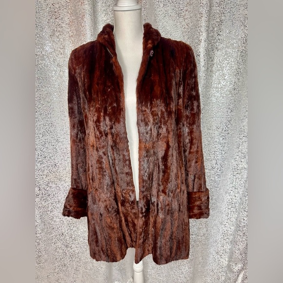 Frances Dallaire red brown /auburn real mink Fur Coat - Picture 3 of 7